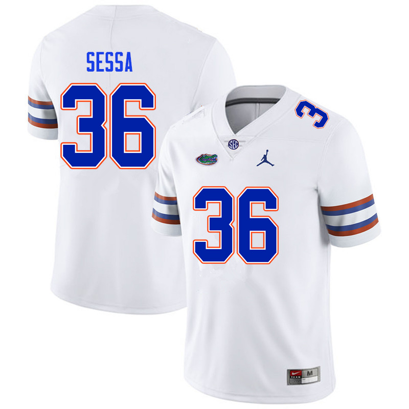Men #36 Zack Sessa Florida Gators College Football Jerseys Sale-White - Click Image to Close